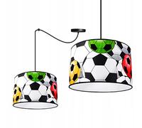 Light-Home - SOCCER - Abat Jour Suspension Luminaire Lustre - Moderne Abat Jour Plafond - Métal et Tissu - E27-1-Lumières - Jaune, Rouge et Vert