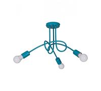 Light-Home Suspension Luminaire Lustre Industriel Edison - Moderne Lustre pour Chambre Salon et Cuisine - en Metal - Turquoise