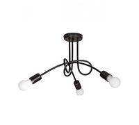 Light-Home Suspension Luminaire Lustre Industriel Edison - Moderne Lustre pour Chambre Salon et Cuisine - en Metal - Noir