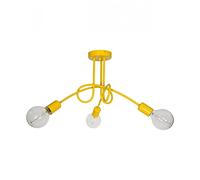 Light-Home Suspension Luminaire Lustre Industriel Edison - Moderne Lustre pour Chambre Salon et Cuisine - en Metal - Jaune