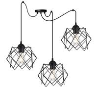 Light-Home - Suspension moderne sans ampoule - Élégante lampe de table à manger - Pour salon, chambre à coucher, salle à manger et cuisine - Noir