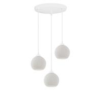 Light-Home - Suspension moderne sans ampoule - Élégante lampe de table à manger - Pour salon, chambre à coucher, salle à manger et cuisine - 3 ampoules - Forme ronde