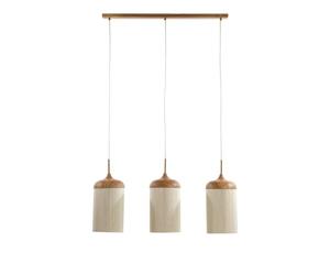 Light & Living Suspension Dania - Naturel/Crème - 90x22x32cm - 3L - Rectangle - Metal - Plafonnier suspendu - Lampes suspendues pour table à manger et salon - Éclairage