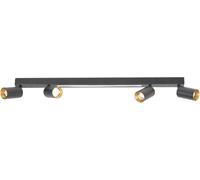 Light Prestige Perugia plafonnier 4x50 W noir-doré LP-0703/4CBK