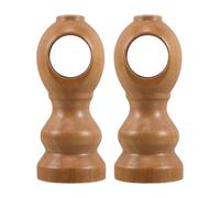 LIGHTAOTAO 1ensemble Support Mural pour Tringle à Rideaux Bois Naturel Solide Base Fixe Adapté pour Supports Simples ou Doubles pour Rideaux Lourds et Stores Romains Décoration Élégante