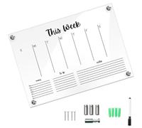 LIGHTAOTAO 1ensemble Tableau Semainier Effaçable Mural Acrylique Transparent Organiseur Hebdomadaire Réutilisable Planning Mensuel Décoratif pour Bureau et Maison