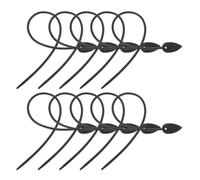 LIGHTAOTAO 20 Pièces Attaches de Plantes en Silicone Flexibles Noires pour Fixer Feuilles et Grosses Branches, Accessoires Jardinage pour Serrage et Jardin Toute L'année