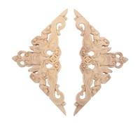 LIGHTAOTAO 2pcs Appliques en Bois Sculpté pour Meubles, Technique de Sculpture Ajourée, Style Rétro Européen Élégant, Décorations Polyvalentes pour Divers Meubles et Cabinets