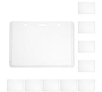 LIGHTAOTAO 50pcs Étuis Porte-badge Transparente en Pvc pour Carte D'identité, Protège-cartes Facile à Utiliser, Pochette Solide pour Personnel et Étudiants
