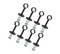 LIGHTAOTAO 8 Pièces Support de Tringle à Rideaux en Acier Inoxydable Noir, Stabilité Optimale, Facile à Utiliser, Compatible Tringles Diamètre 25mm, Style Simple pour Plafond