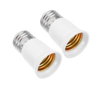 LIGHTAOTAO Adaptateur de Douille E27 pour Ampoule Led, Rallonge de Douille en PC et Cuivre, Remplacement de Lampe Polyvalent, Lot de 2 Pièces Blanc Minimaliste