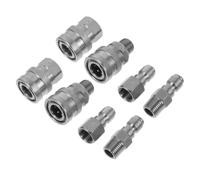 LIGHTAOTAO Adaptateur Rapide en Acier Inoxydable 8pcs Filetage Mâle et Femelle Npt 1/4 et 3/8 pour Raccord Tuyau Haute Pression Compatible Nettoyeur Haute Pression