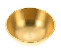LIGHTAOTAO Bol D'offrande en Laiton Doré Traditionnel Rond 10cm pour Autel Tibétain et Pratiques Spirituelles, Bol Polyvalent pour Rituels et Décorations Sacrées