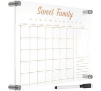 LIGHTAOTAO Calendrier Magnétique en Acrylique Effaçable à Sec pour Réfrigérateur, Tableau Blanc Réutilisable Design Simple, pour Décor et Organisation