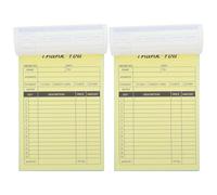 LIGHTAOTAO Carnet de Reçus de Factures Commerciales 2 Exemplaires, Papier Blanc, 100 Feuilles par Carnet, Copies Automatiques Doubles, Format Portable pour Bureau et Commerce