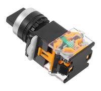 LIGHTAOTAO Interrupteur 3 Positions 220v à Came Rotatif avec Commutateur de Transfert, Structure Pratique en Abs et Alliage Argenté, Trou de Montage 22mm, Sortie de Tension Stable