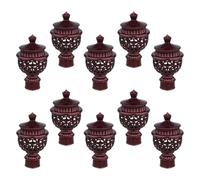LIGHTAOTAO Lot de 10 Embouts de Rideaux en Plastique Abs, Finition Vintage Ajourée, pour Tringles de 26-28mm, Légers et Stabilisants, Décoration Élégante pour Toute Pièce