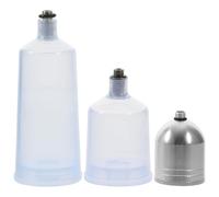 LIGHTAOTAO Lot de 3 Flacons en Plastique Résistants la Corrosion pour Aérographe, Godets Remplaçables 5 Ml, 20 Ml et 40 Ml, Distributeurs Transparents de Peinture et Pigments