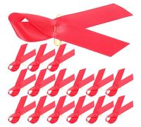 LIGHTAOTAO Lot de 50 Épingles à Ruban Rouge Réutilisables en Polyester pour Collecte de Fonds, Décoration Simple à Porter et Sensibilisation Sida Lors D'événements