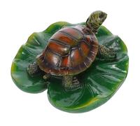 LIGHTAOTAO Ornement Tortue Flottante en Résine Motif Lotus, Décoration pour Aquarium et Bassin Extérieur, Accessoire pour Jardin et Fontaine à Poissons
