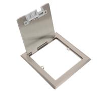 LIGHTAOTAO Plaque de Recouvrement de Prise de Sol Carrée en Acier | Couvercle Anti-poussière à Fermeture Automatique, pour Boîtier Électrique au Sol, Finition Argentée Discrète
