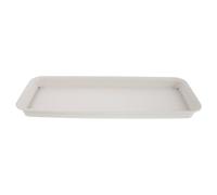 LIGHTAOTAO Plateau Rectangulaire Résine pour Pots de Fleurs Soucoupe Drainante Robuste Support pour Plantes Intérieur et Extérieur Résistante à Usure aux Intempéries Couleur Blanc Cassé