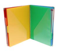 LIGHTAOTAO Porte-documents à Presse-papiers et Bloc-notes Intérieur en Pvc avec Carnet à Spirale, Séparateur Coloré pour Organiser Documents au Bureau ou Étude