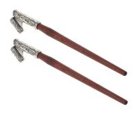 LIGHTAOTAO Porte-plumage pour Calligraphie et Dessin Cartoon, 2 Pièces en Bois et Alliage Angle Précis, Conçu pour Pointes de Stylo à Tremper