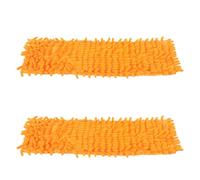 LIGHTAOTAO Serpillière de Remplacement Orange en Chenille pour Balai Plat, Absorption d'eau Élevée et Nettoyage, Lot de 2 Pièces pour Sol la Maison