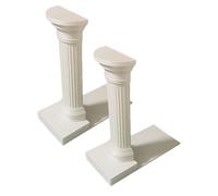 LIGHTAOTAO Serrage-Livres Style Classique et Vintage 2 Pièces Pilier Romain en Pla Blanc Antidérapant, Support Robuste et Décoratif pour Bureau ou Espace Lecture Public
