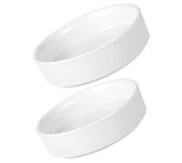 LIGHTAOTAO Soucoupe pour Plante en Céramique Blanche Ronde 2 Pièces