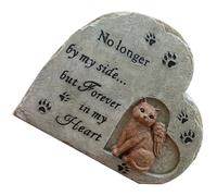 LIGHTAOTAO Statuette Commémorative Chat en Résine Délicate pour Jardin, Ornement Funéraire pour Chats, Apporte Réconfort et Mémoire Solide