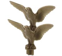 LIGHTAOTAO Tête de Mât de Drapeau Aigle Décoration Extérieure Créative et Pratique en Plastique Or Lot de 2 Pièces pour Poteau de Drapeau Ornement pour Jardin et Usage Commercial