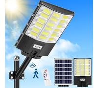 Lightasea 1200W Lampadaire Solaire Exterieur,IP65 Étanche Projecteur Solaires à LED avec Télécommande,120000LM 6500K Spot Solaire Detecteur de Mouvement,pour Cours, Jardins, Parkings
