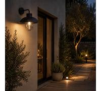 Lightbox Außen Wandlampe - 29 x 24 x 25 cm - schwarze Outdoor Wandleuchte