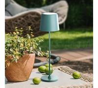 Lightbox LED lampe de table pour intérieur & extérieur | 37 cm / 23 cm de | Lampe de table LED d'extérieur, 37 cm, 310 lm, variateur tactile, USB, vert