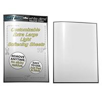 LightDims Feuilles de gradation/adoucissantes White Dims pour lampes LED, plafonniers, appareils électroniques et électroménagers. Diminue 15-30% de la lumière, 20,3 x 25,4 cm Taille extra large