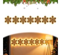 Lighted Wooden Renne Décoration Murale LED, Panneau Silhouette | Éclairage LED Chaud et Doux : anneau intégré pour une lueur réconfortante et une ambiance Noël immersive.