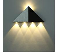 Lightess Applique Murale 5W LED Triangle Lampe Design Moderne Eclairage Décoratif en Aluminium Lampe Murale pour Chambre Couloir