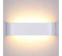 Lightess Applique Murale Interieur LED 16W Blanc Chaud 3000K Lampe Murale Aluminium Luminaire Mural Moderne pour Chambre Salon Couloir Escalier Hôtel Hall d'Entrée Vitrine