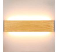 Lightess Applique Murale Intérieur LED 18W 40cm Lampe murale Créative en Aluminium Lampe LED Bois Lampe Éclairage Mural Up and Down pour Chambre Enfant Escalier Couloir Doré