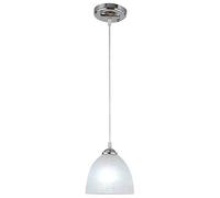 Lighting Art Déco Moderne 1 Lumière Finition Chromée Abat-Jour en Métal en Cristal 5,9" Éclairage Suspendu Réglable E27 pour Île Salon Salle à Manger