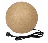 LightLogic Boule de jardin lumineuse 30 cm Sable IP65, lampe boule extérieure E27 sans ampoule, étanche avec câble 3 m, lumière extérieur LL BELO
