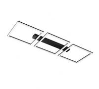 LightLogic Plafonnier LED 100 x 31 cm Noir 36W - Grande Lampe de Plafond Moderne 3000lm 4000K, Plafonnier Design pour Salon Cuisine Chambre Couloir, LL MYRAN