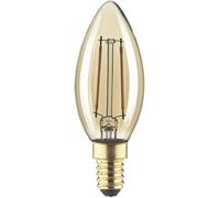 LightMe LM85051 LED E14 forme de flamme 2.5 W ambré (Ø x H) 35 mm x 97 mm à filament 1 pc(s)
