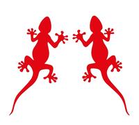 LightningSigns - Autocollants gecko pour camping-car 2 unités 14 x 8 cm (rouge)