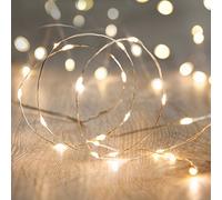 Lights4fun - 100 Micro LED | Guirlande Lumineuse |Blanc Chaud pour Déco Intérieur - Prise USB