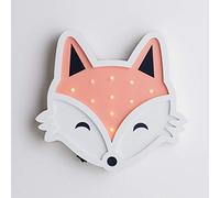 Lights4fun Applique Murale Enfant Renard à Piles en Bois
