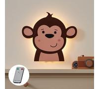 Lights4fun Applique Murale LED à Intensité Variable Veilleuse pour Chambre d'Enfant Décoration Murale avec Télécommande