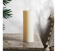 Lights4fun Grande Bougie TruGlow® en Plastique Ivoire à LED Blanc Chaud de 30 cm pour Extérieur